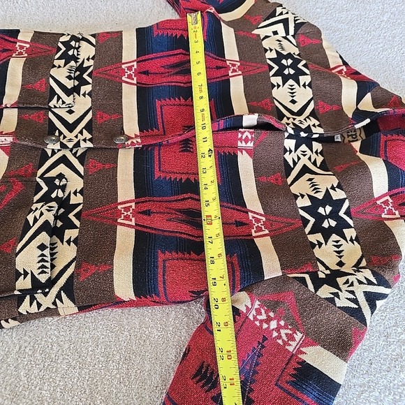 Vintage Seppe Southwestern Navajo Aztec Blanket Style Blazer Jacket Made USA M - Picture 11 of 16